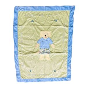 NWT Kelly B Rightsell Designs Plush Skipper Puppy Baby Boy Blanket